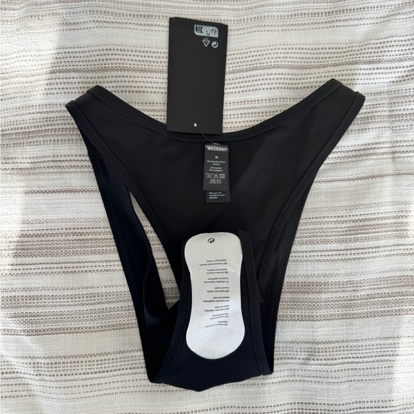 NWT Weekday Ava brazilian bikini bottom in black - Picture 5 of 6